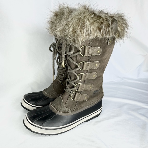Sorel Joan of Arctic Tall Waterproof Suede Winter Snow Boots Size 10.5 - Picture 4 of 15